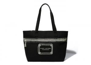 Buy cheap Reusable Black Canvas Tote Bags Stylish Promotional Gift With Company Logo product