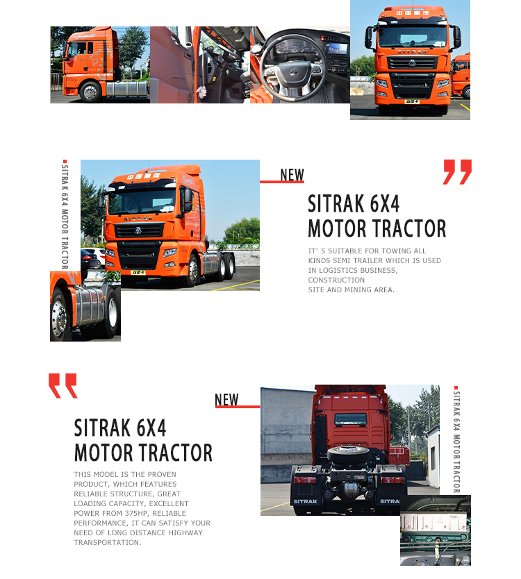 Manual Window National Heavy Duty Truck SITRAK C9H C7h G7 800hp Sitrak Tractor Truck 6X4 4x2 10 AMT Automatic Tractor