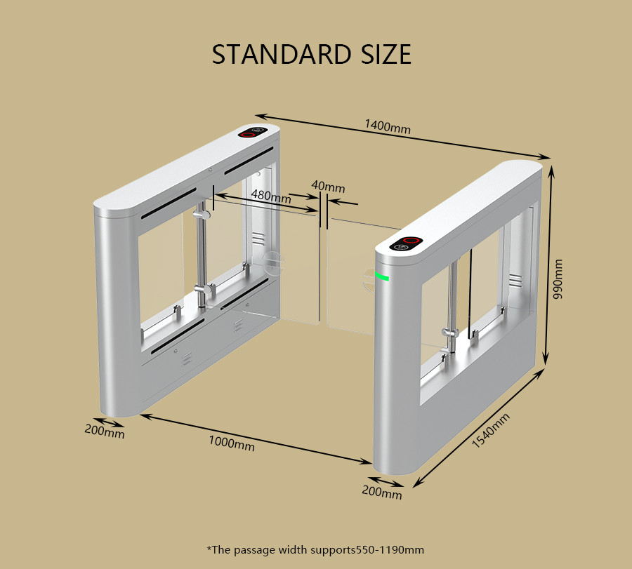 HCW Waterproof Turnstile Gate Subway Speed Gate Turnstile Intelligent Access Control Security Systems