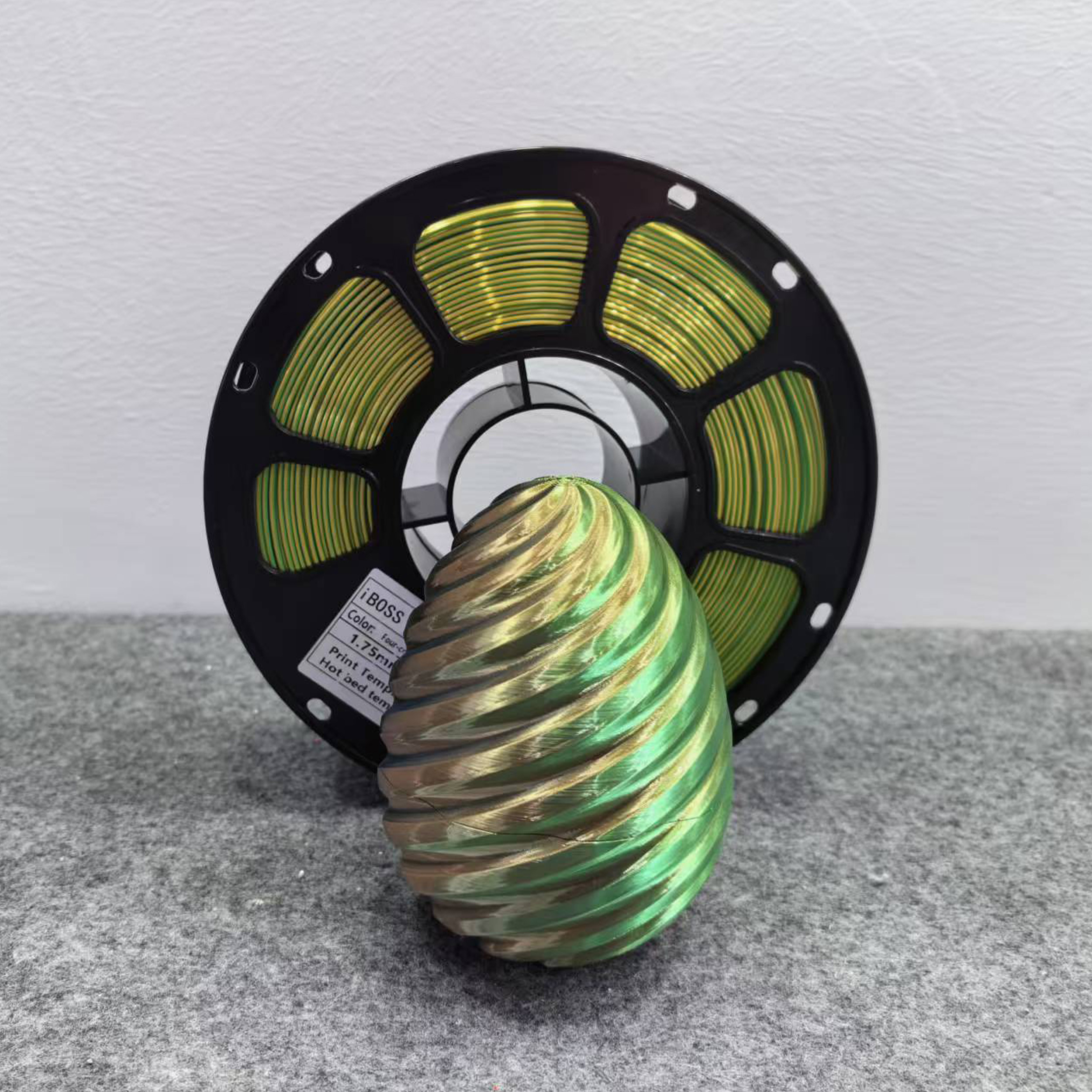 Strong Toughness Color Change Filament PLA Plus Four Color Blue-Green Gold Copper 1.75mm For 3D Printer +/- 0.02mm, 3D Printer Multicolor Filament,