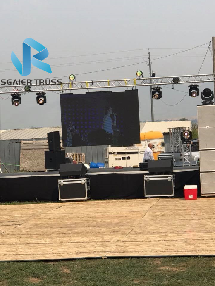 Customized Wall Ground Stand Support Truss For LED Cabinet Aluminum