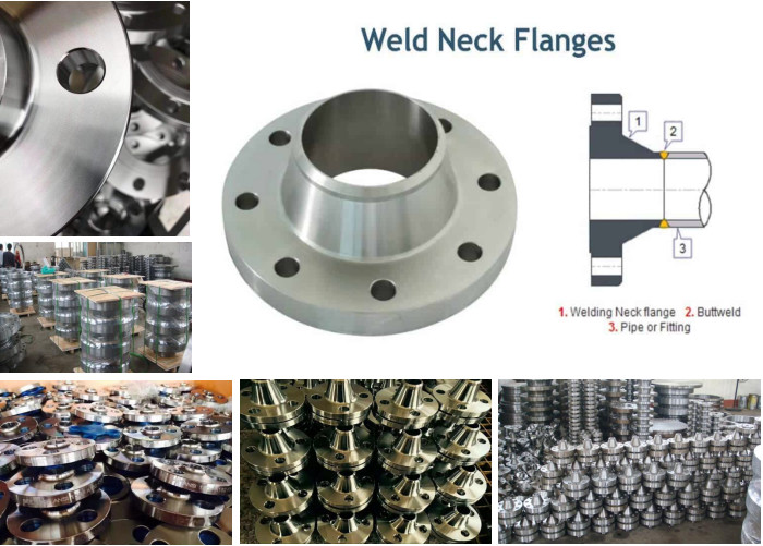ASTM B16.5 Weld Neck Pipe Flanges Nickel 201 High Precision FF RF RTJ WN Flange