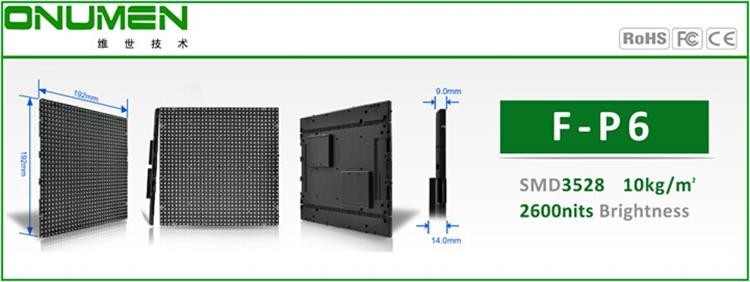 Commercial Outdoor Advertising LED Display Screen Rental 6000 Nits 10mm Thickness
