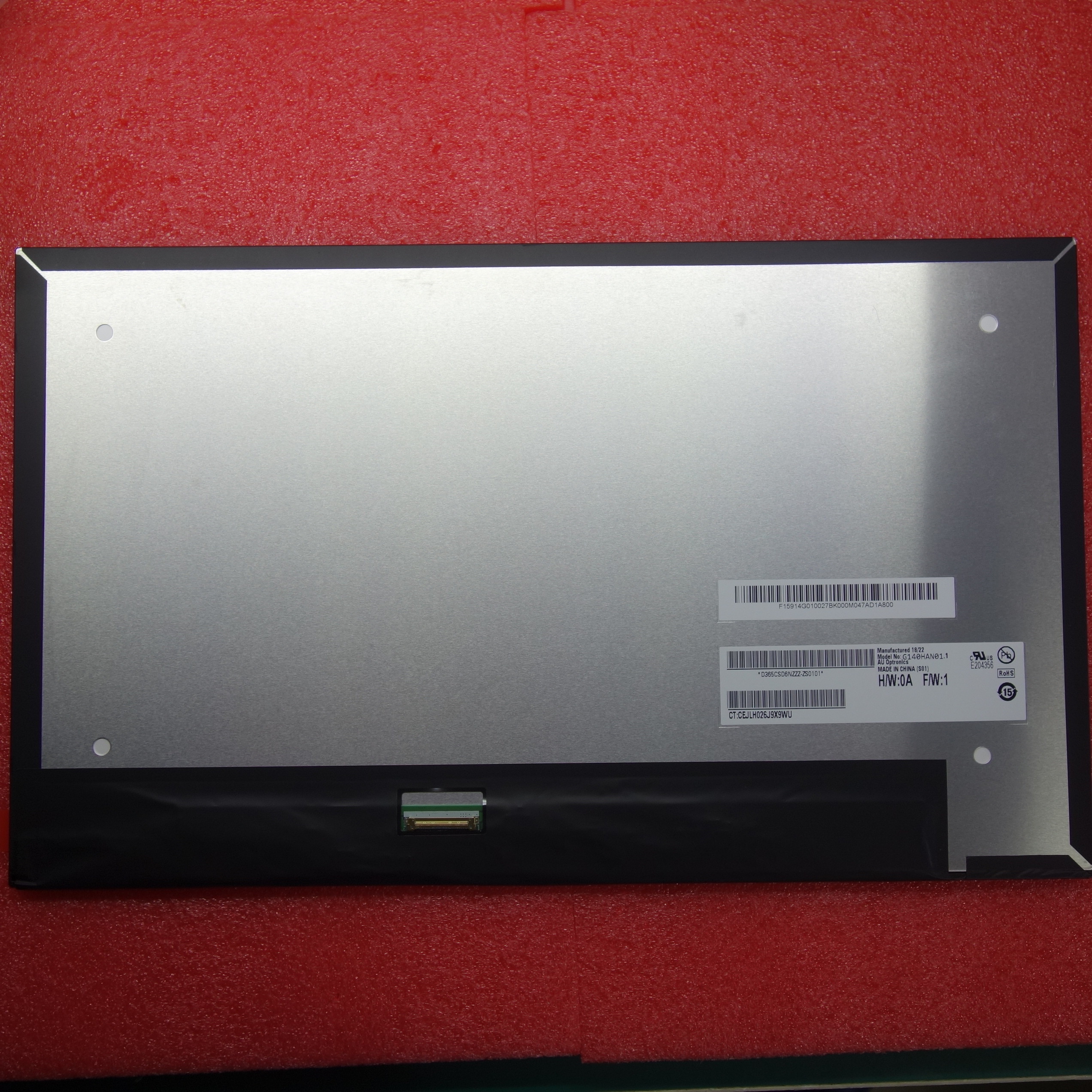 14 Inch 1920×1080 G140HAN01.0 LCM AUO Tft Lcd Display