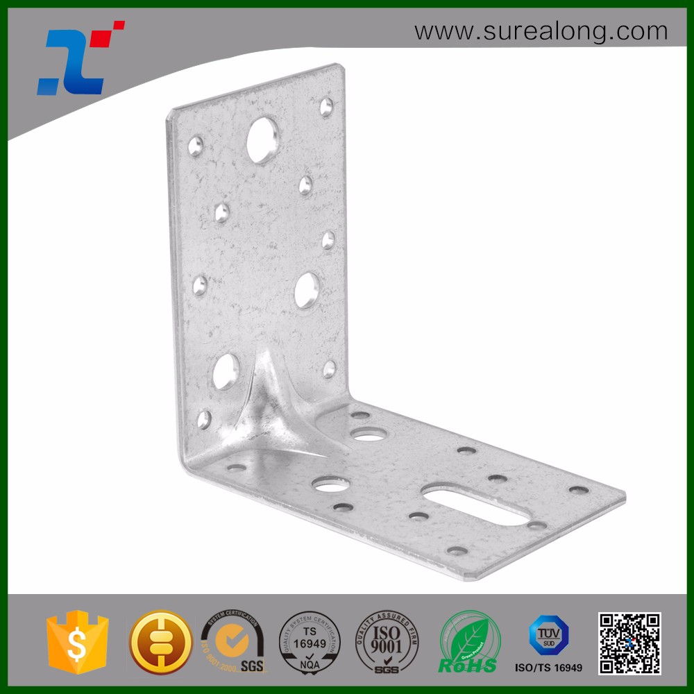 Custom Size Reinforced Stamping Chrome 90 Degree Iron Angle Brace for B2B