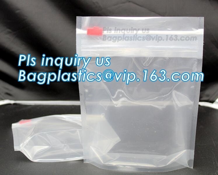 bag with plastic zipper and slider OEM orders are welcome, slider zip frosted soft touch plastic bag for T-Shirt packagi