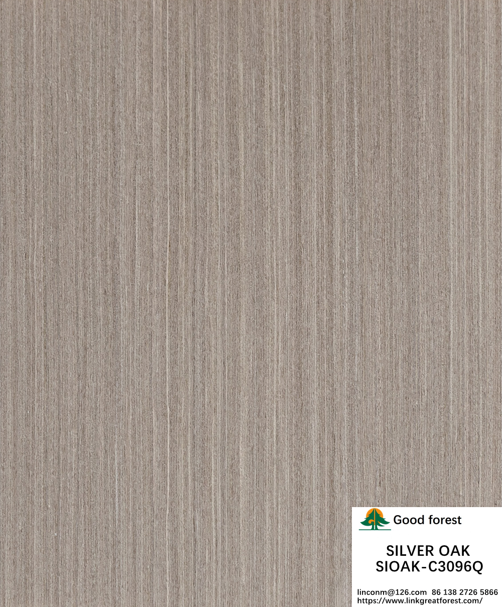 Fancy Recomposed Wood Veneer Of Silver Pear Slice Cut Technics For Straight Grain Width 1280mm Splicing For Door Skin