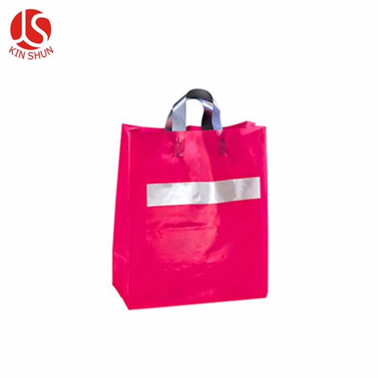 LDPE Plastic Bag Logo Printing Plastic die cut poly handle bag