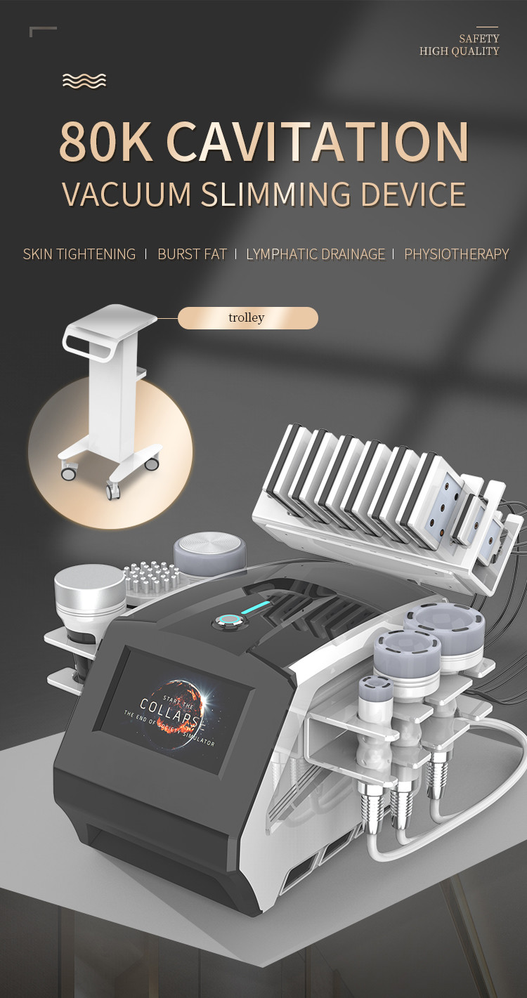 RF Vacuum Cavitation Machine 6 In 1 40K Skin Tightening Shaping Beauty Equipment