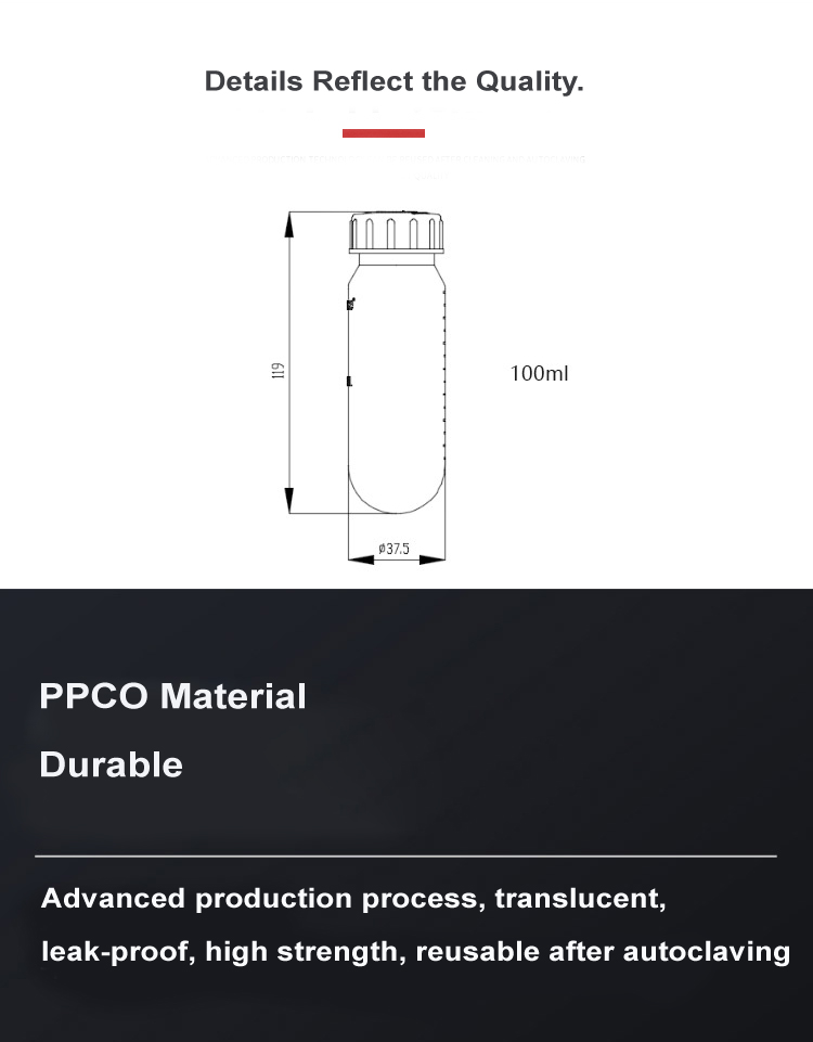 100ml PP Centrifuge Tube for High Speed Centrifugation and Consistent Separation