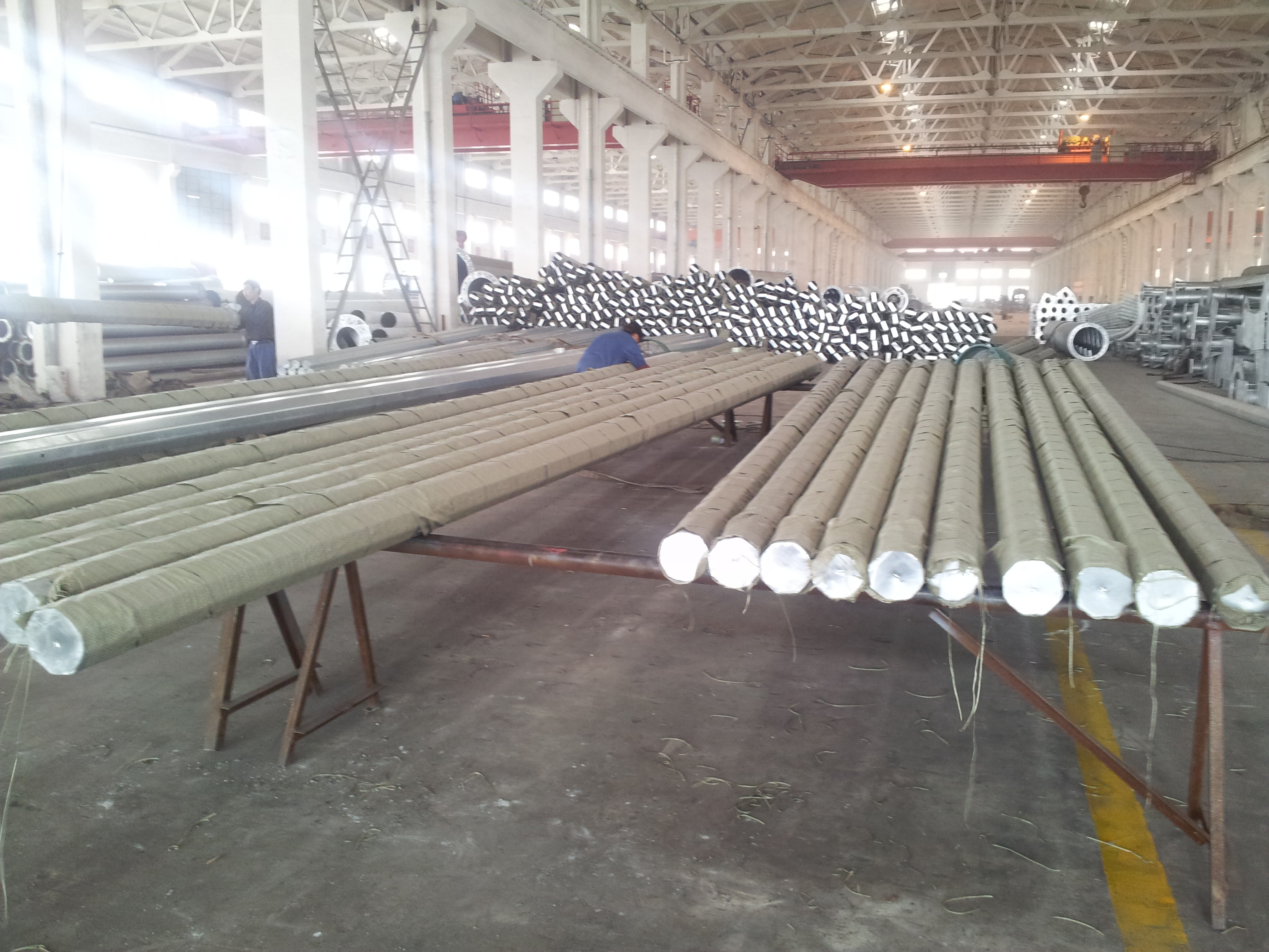 Steel Tapered Q235 Polygonal Power Transmission Poles With Hot Dip Galvanized 15m