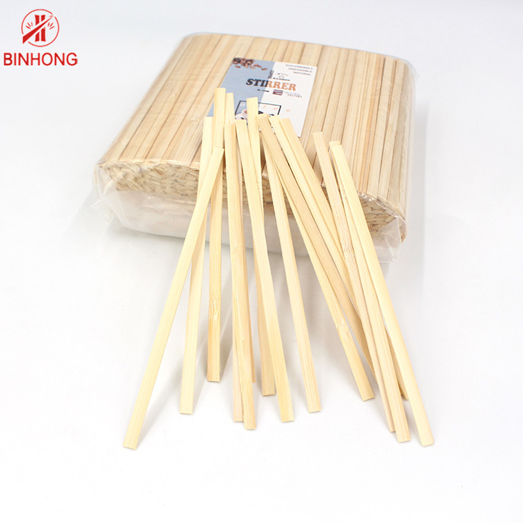 Sustainable No Burr 110mm Wooden Coffee Stirrer