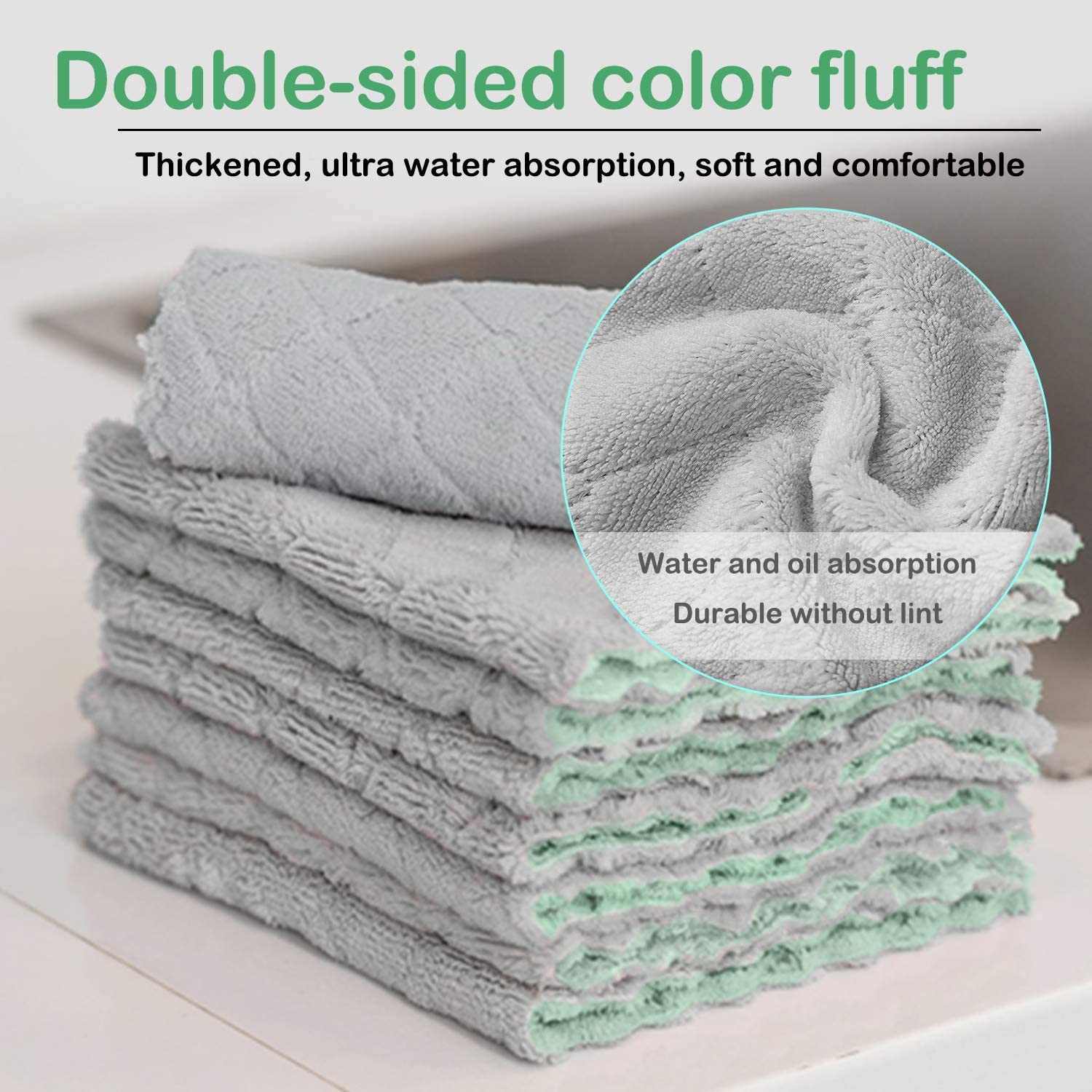 Knitted Design Microfiber Cleaning Cloth for House Kit Lint Free and Multi Color
