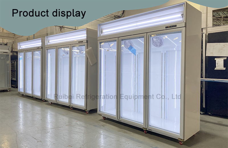 Industrial Upright Frost - Free Glass Door Seafood Freezer