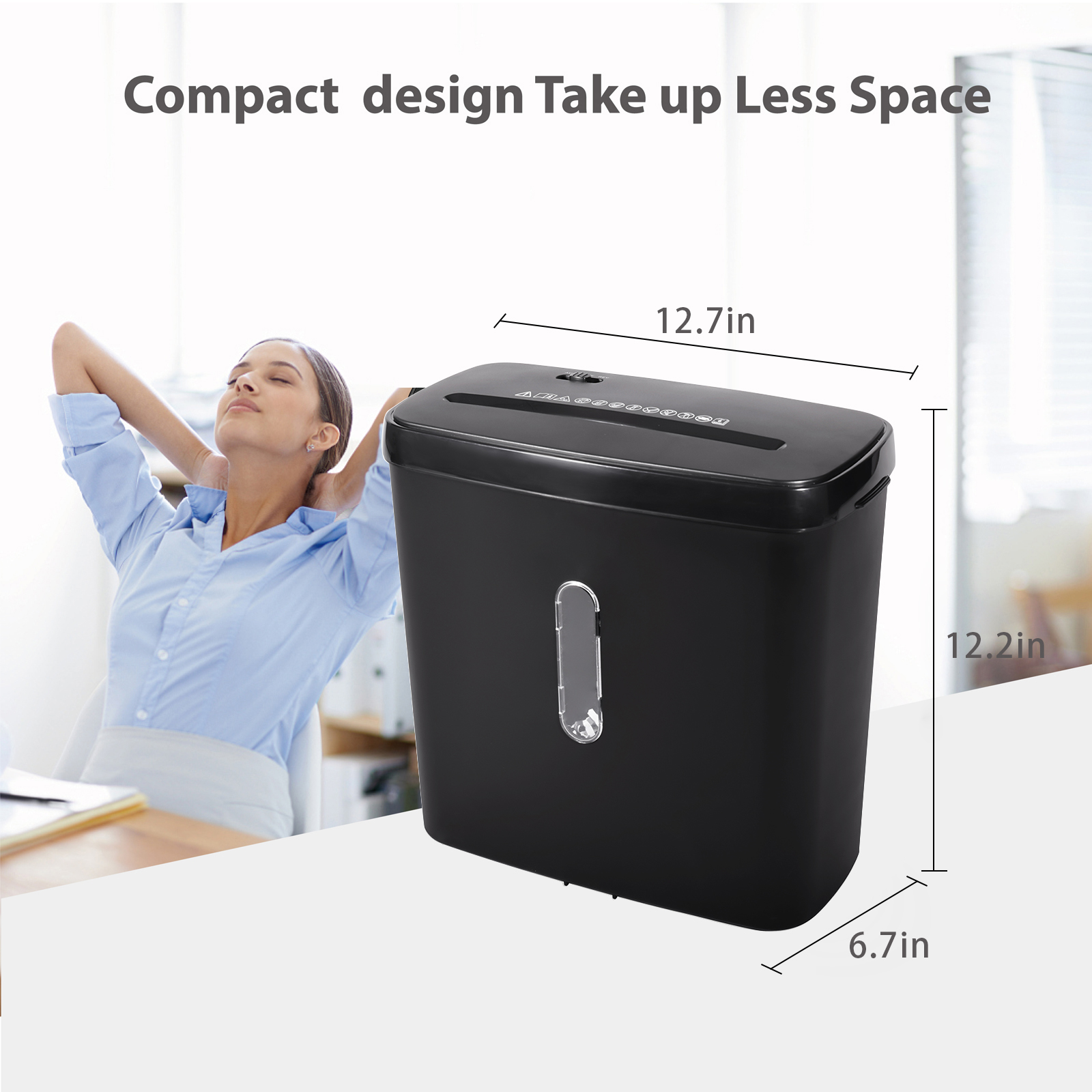 Confidentiality Protection Cross Cut Paper Shredder For Home Use 11Liter