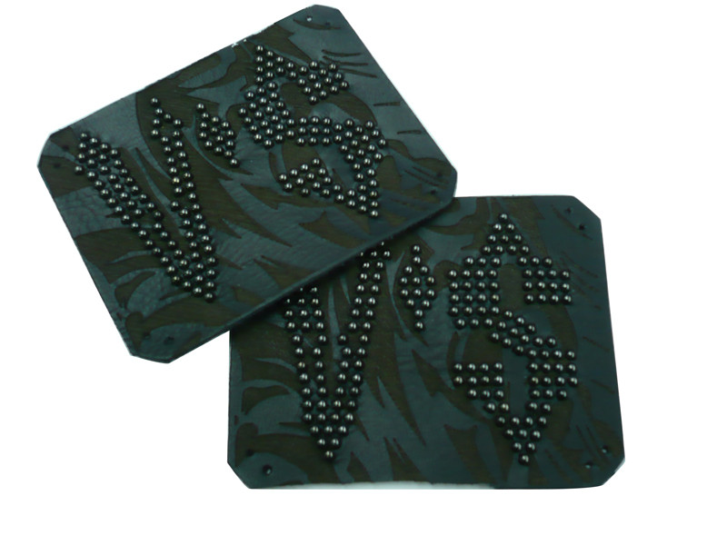 Promotional Garment Embossed Leather Patches / Badge / Lable For Clothes