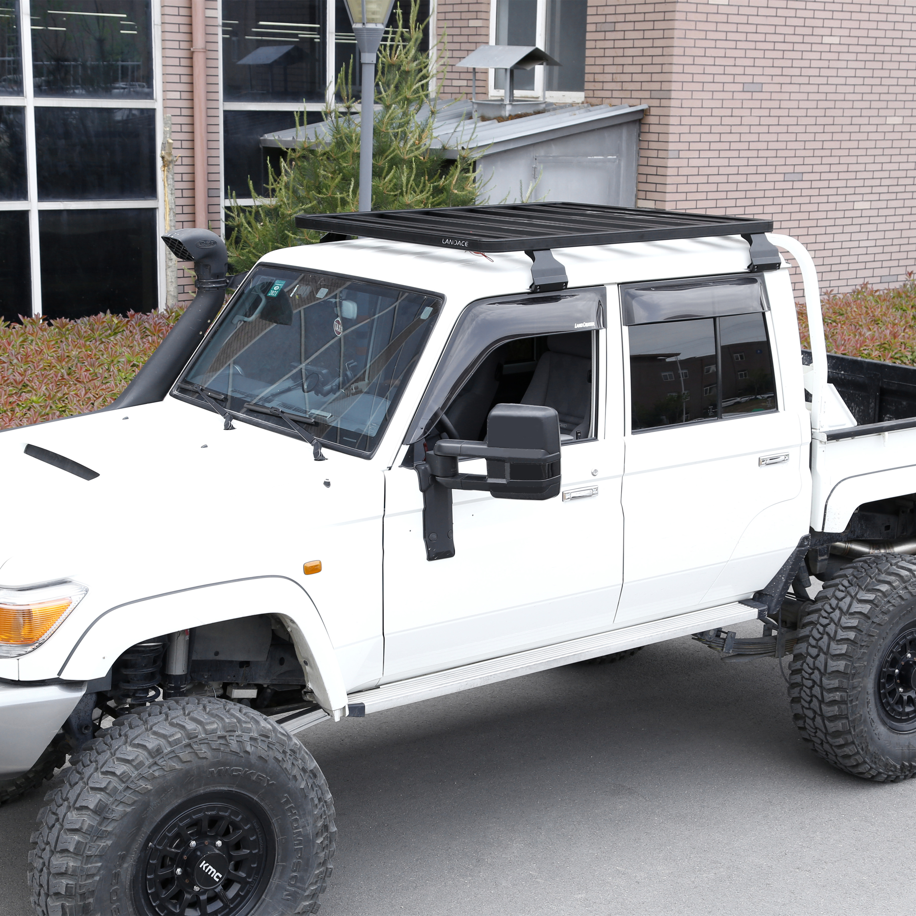 High- Roof Mount Black SUV Car Roof Rack Bar for Toyota Land Cruiser LC76 LC79 LC200