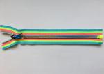 Rainbow Coloured Cotton Webbing Straps Gradient Teeth Zipper With Original for