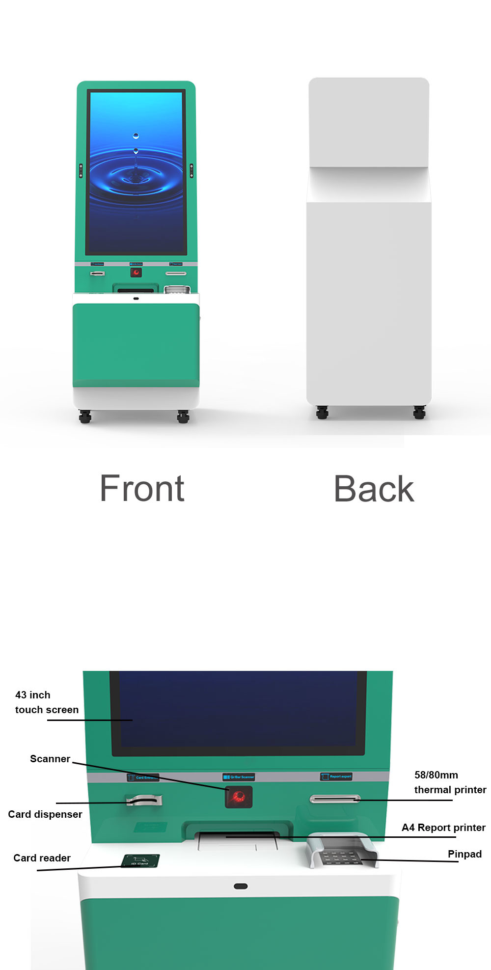 All In One Self Service Kiosk Machine Android Self Service Payment Machine