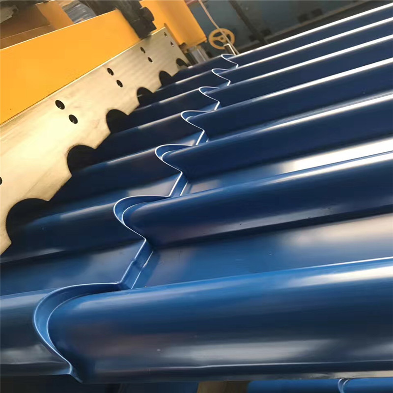 Full Automatic Double Glazed Roof Tile Roll Forming Machine With Wave Pressing