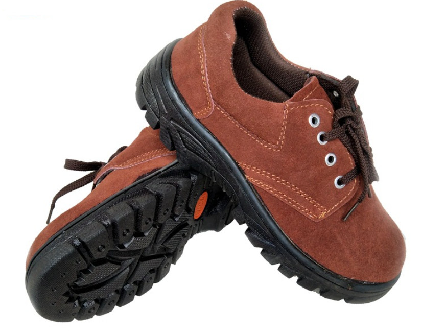 SGS Anti Piercing Steel Toe Cap Leather Low Top Wear Resistant Safety Shoes Trainers