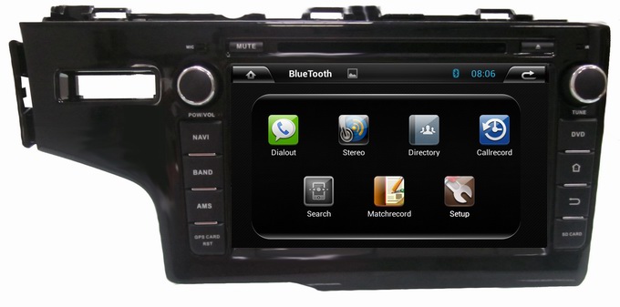 Ouchuangbo In Dash GPS Navi DVD Stereo Honda Fit 2014 Radio 3G Wifi Capacitive Android 4.4