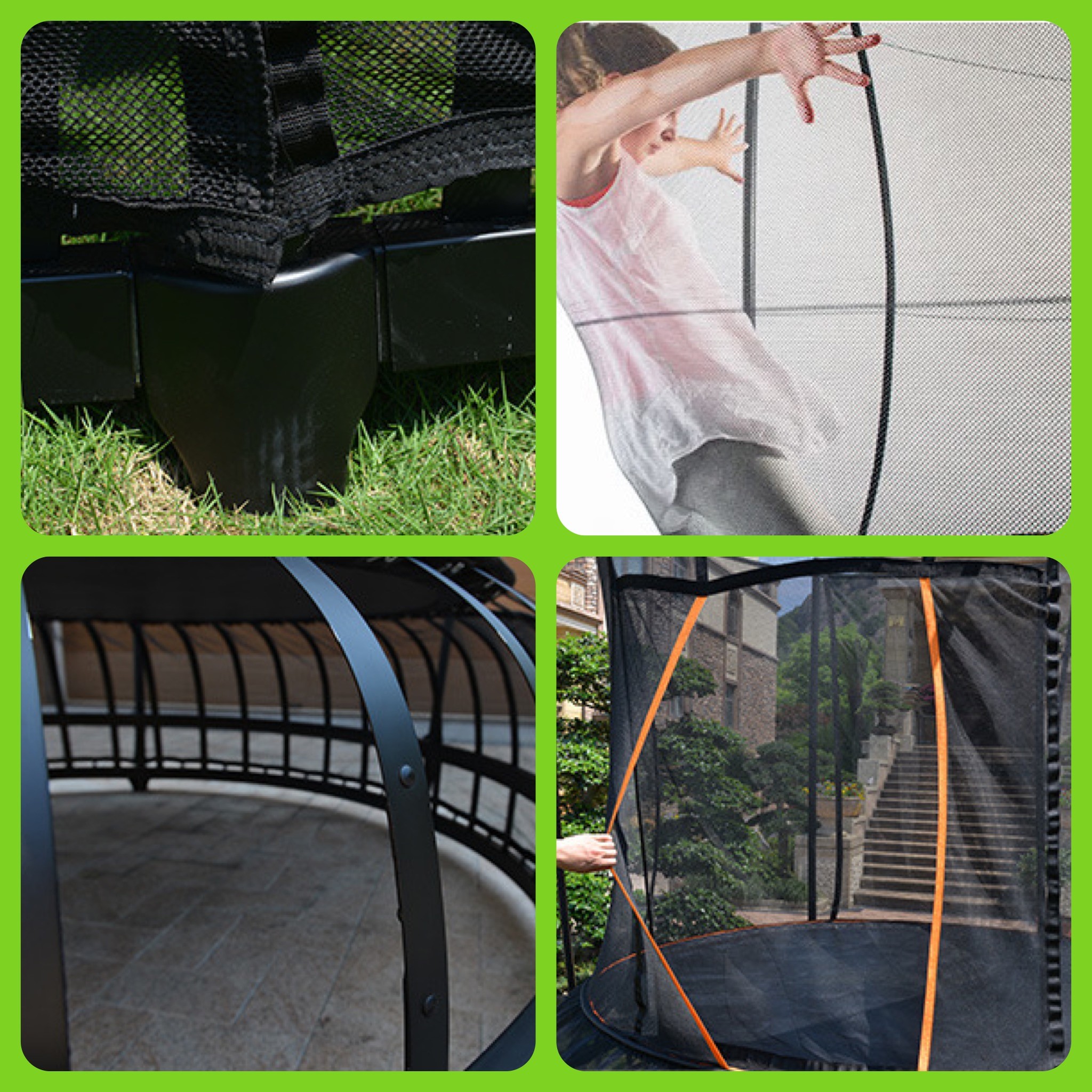CHina Supplier Small Outdoor Round Trampoline with Enclosure Samll Bungee Trampoline With Safety Net
