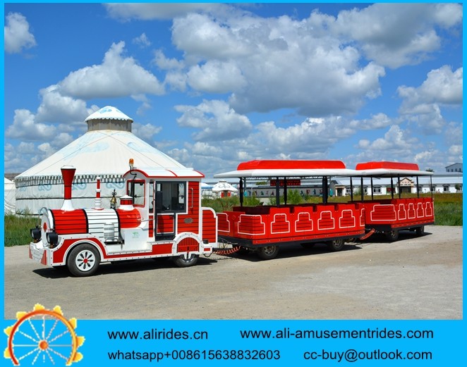 china amusement rides trackless train/diesel trackless train for amusement park/india tourist train