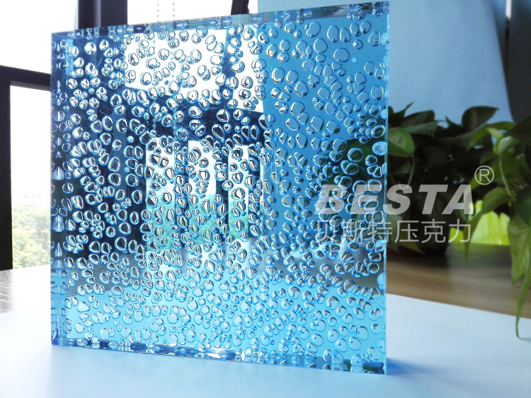 Clear PMMA Bubble Acrylic Sheet 30mm-50mm Scratch Resistant
