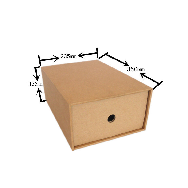 Thick Kraft Paper Folding Drawer Style Gift Box Transparent Window