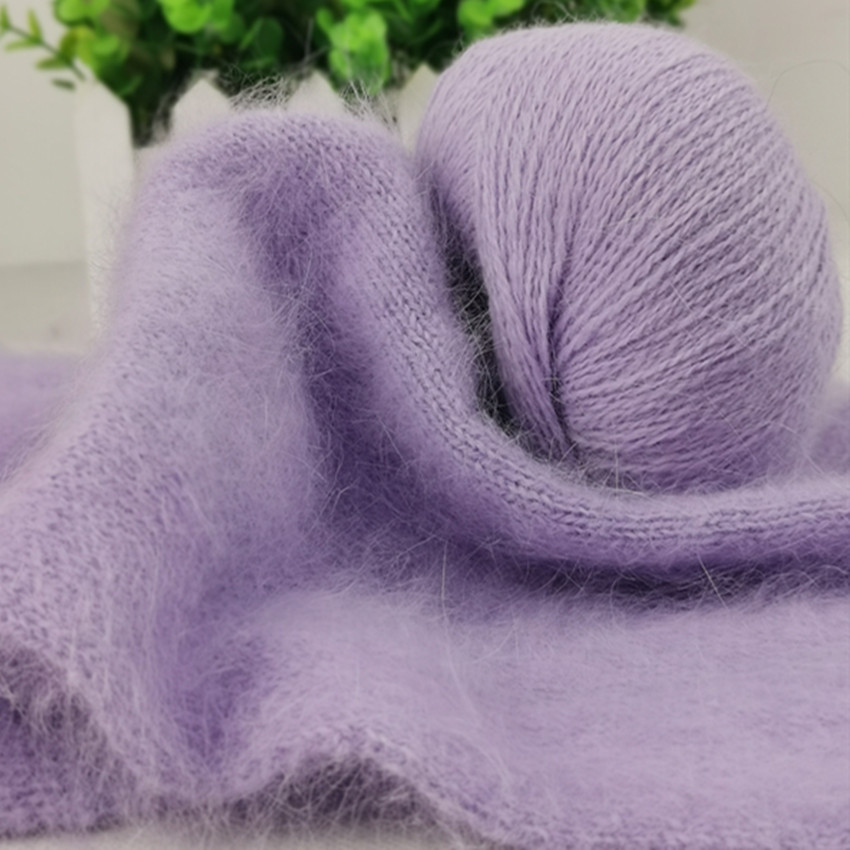 Fluffy Angora Rabbit Hair Yarn 1/7NM Soft 30% Polyamides 70%