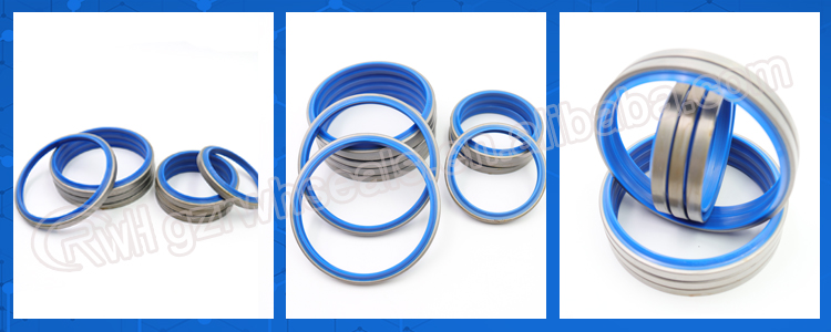 PU Iron 30Mpa Hydraulic Cylinder Wiper Seal DKBI With Blue Color