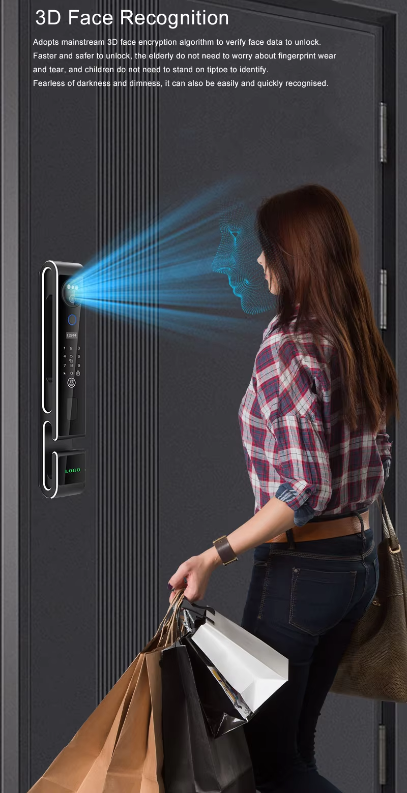 Qleung S666 3D Face ID Recognition Door Lock with Multi-unlock Ways for Home