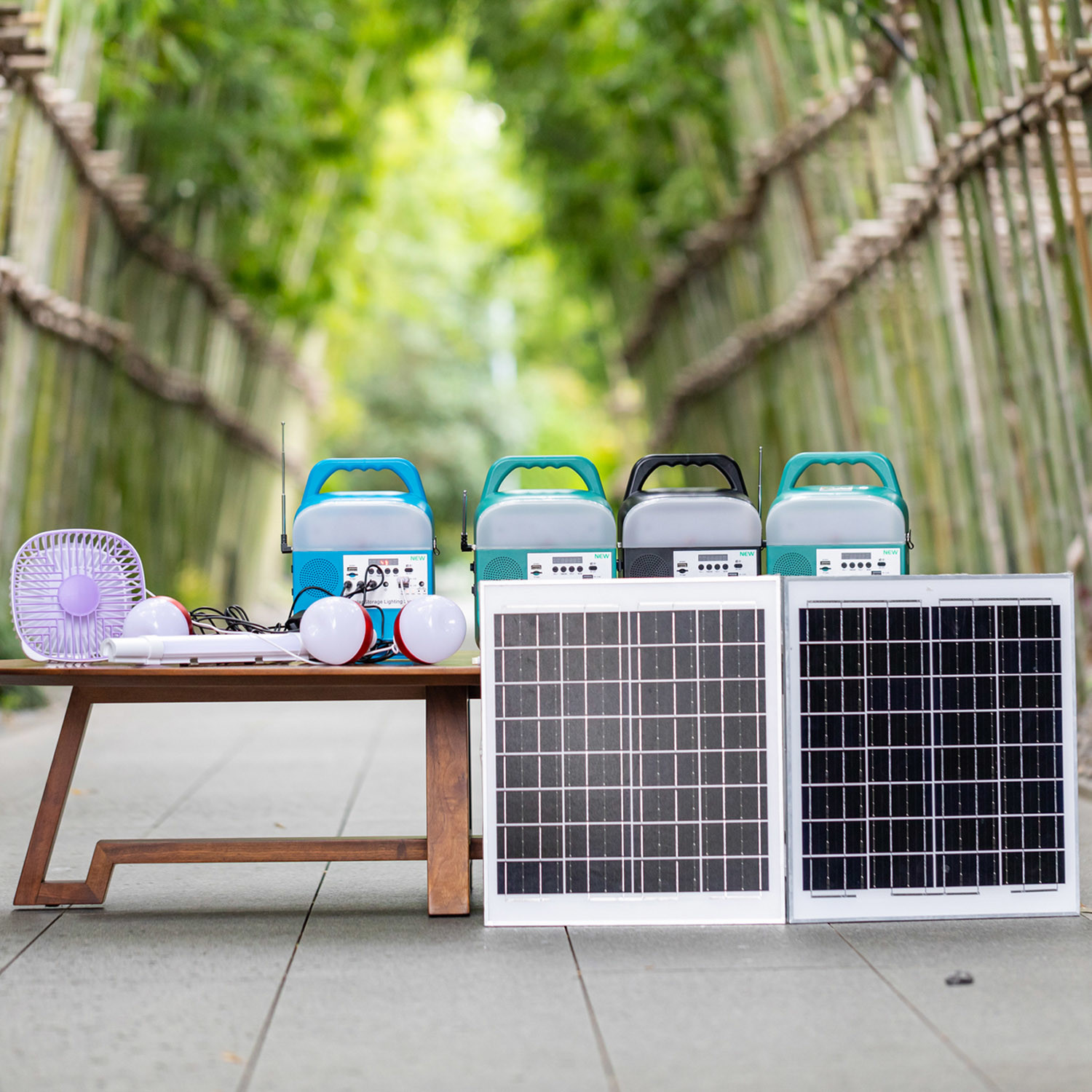 Energy-Efficient Portable LED Solar Home Lighting System With 45W 16V Solar Panel