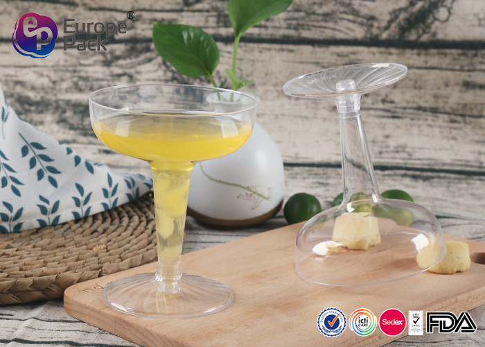 BPA Free Good Grade Personalized Plastic Champagne Flutes For Wedding