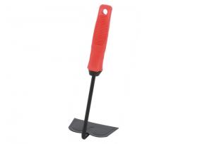 China Floral garden tools small hoe digging tools flowers red Plastic handle steel block flowers on sale