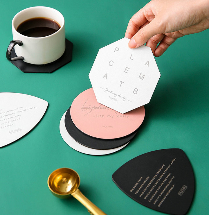 B1 Size Natural White 0.45mm 0.6mm 0.8mm Absorbent Drink Coasters Paper Board