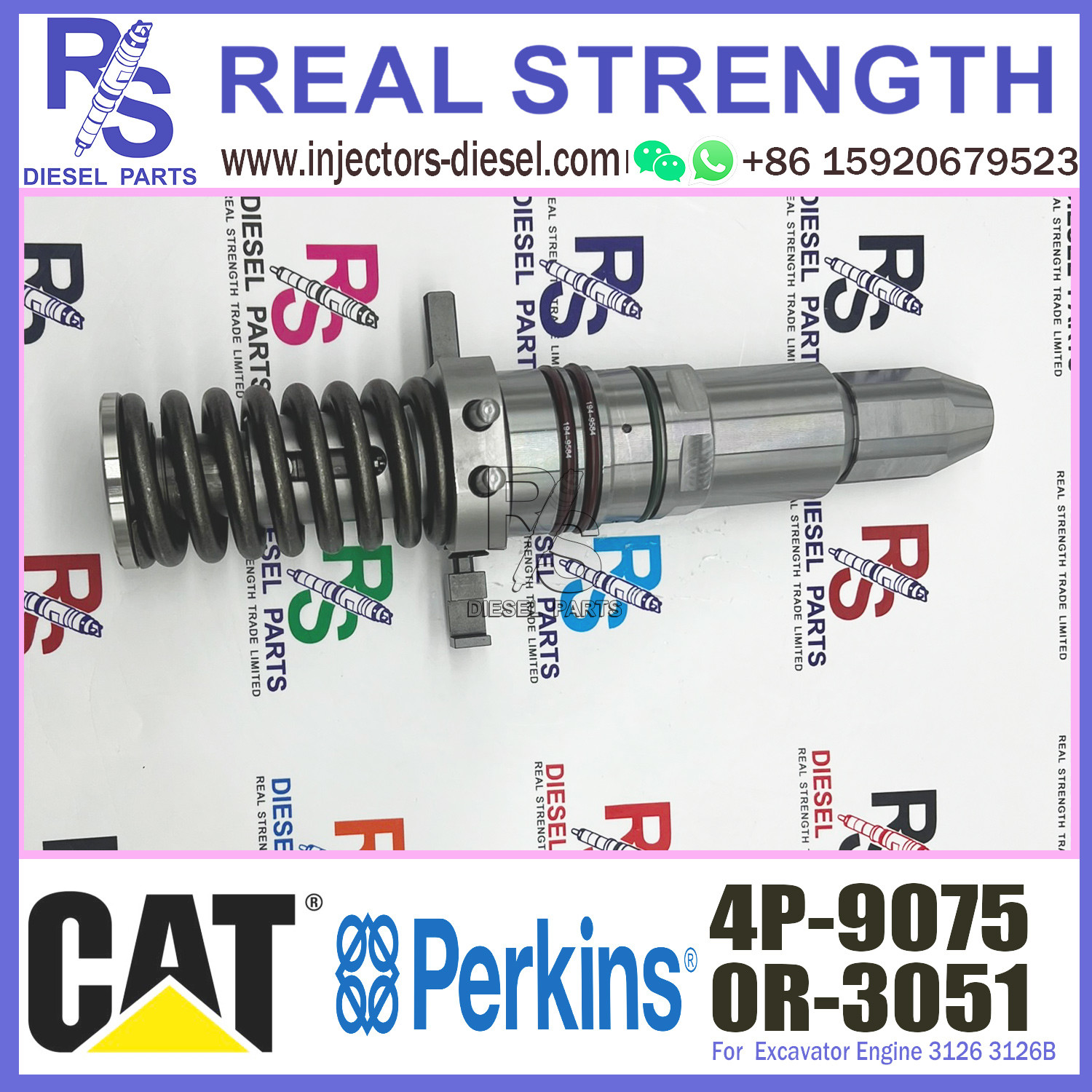 4P9075 4P-9075 0R3051 0R-3051 Auto Spare Parts Injector for 3508 3512 3516 Engine