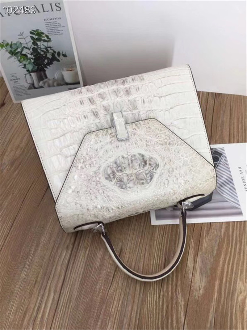 Fashion Genuine Crocodile Skin Lady Handbag Exotic Real True Alligator Leather Female Purse Women Three-way Shoulder Bag