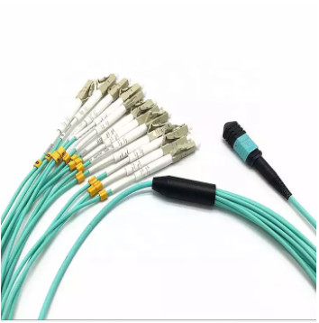 Fiber Optic Patch Cord Jumper Breakout Cable Factory supply MPO to LC 12F 24F cores OM3