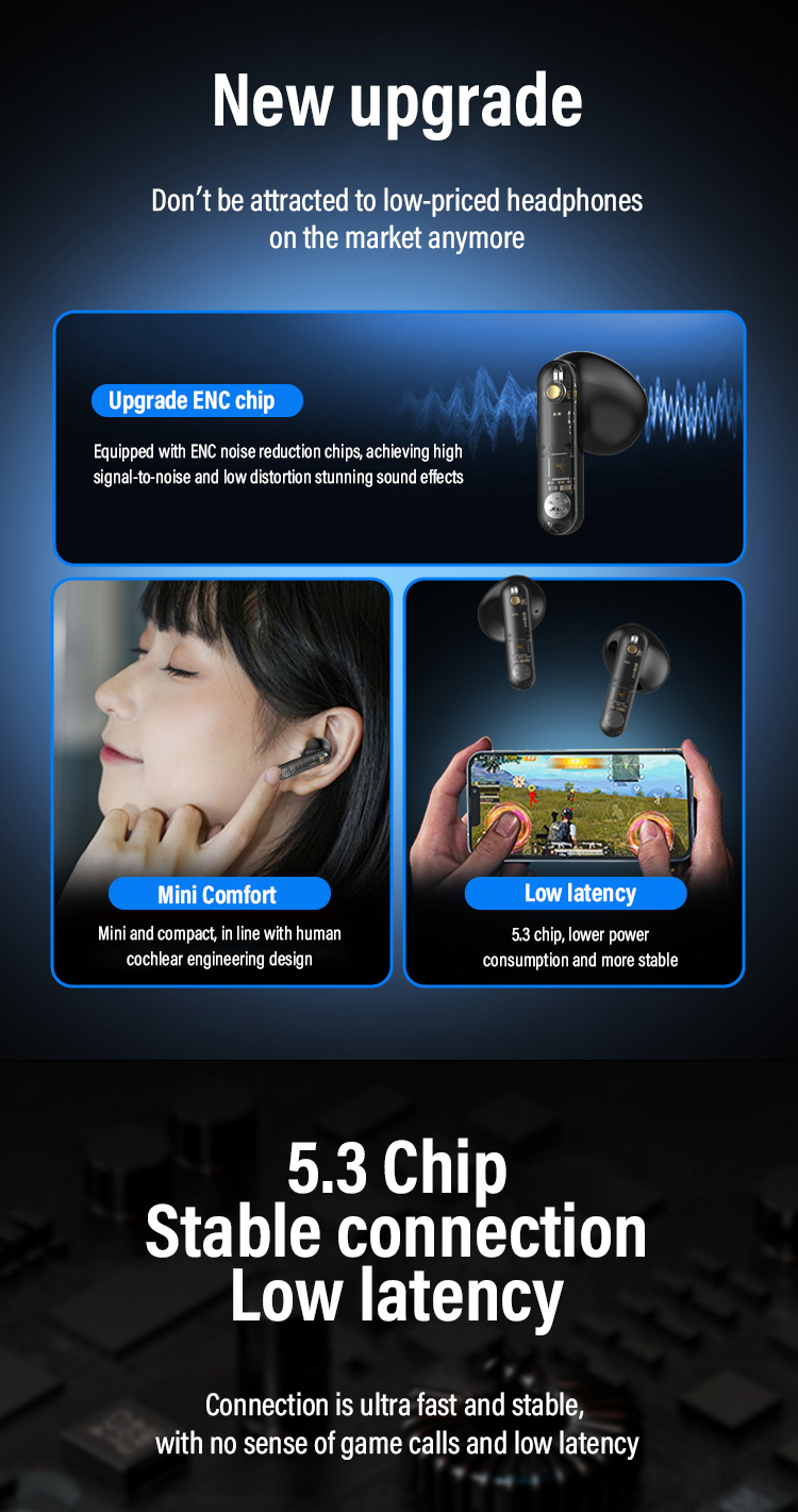 In-Ear ENC True Wireless Earphones with 180mAh Battery Capacity and WiFi Connectivity