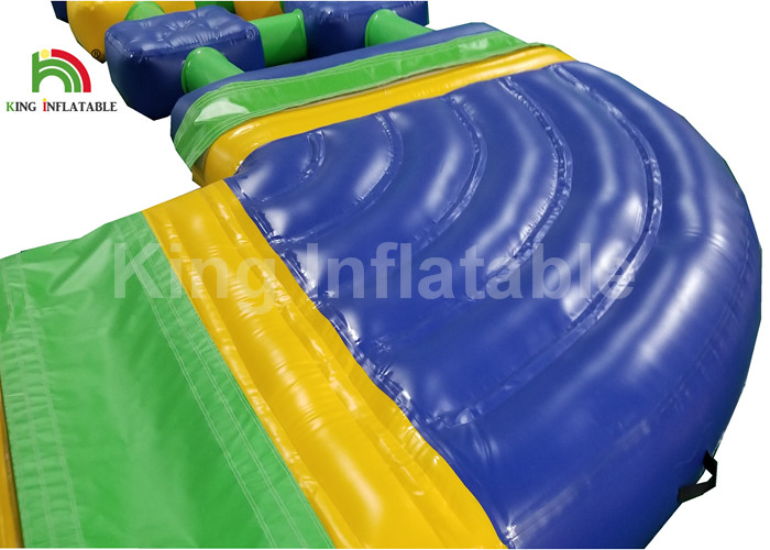 Air Tight Colorful Green Combo Floating Inflatable Water Parks For Beach Sea 12 Months Warranty