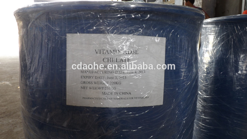 Blue Liquid Animal Feed Vitamin AD3E Chicken Nutrient Supply 99% Purity