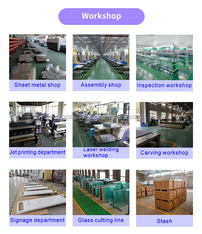 Wall Screw Fix Installation Stainless Steel Housing 3D LED Abyss Mirror Customization