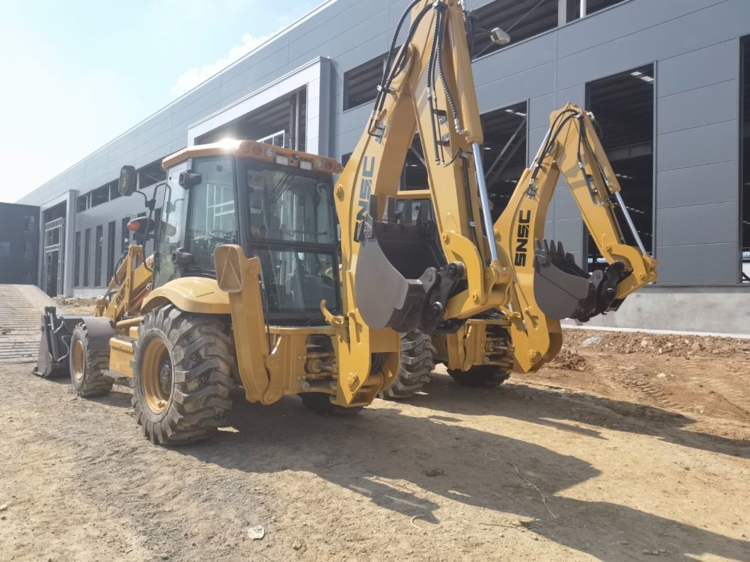 Front End Loader Backhoe 4X4 2.5 Ton Mini Payloader Joystick Towable Retroexcavadora Backhoe Loader