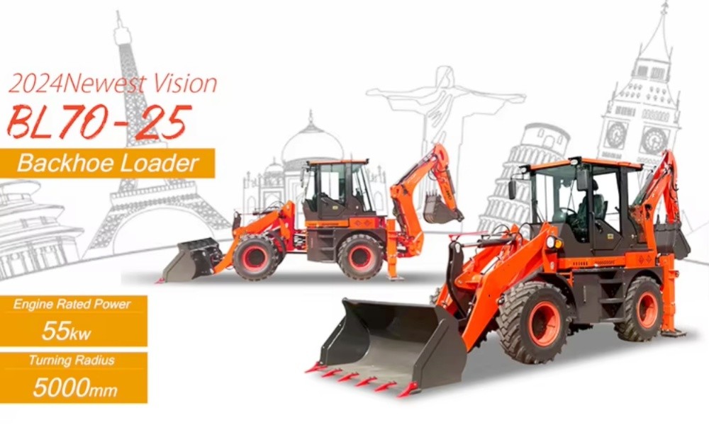 Chinese Loader Machine Bl70-25 2500kg Small Compact Backhoe Excavator Loader