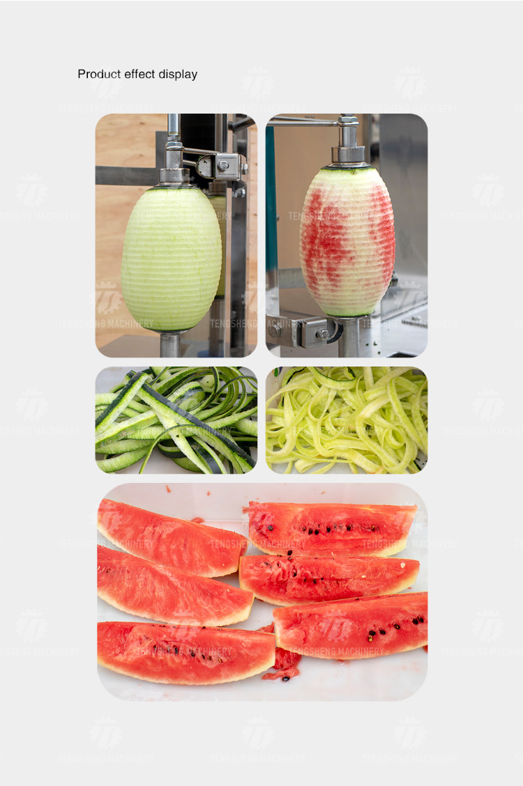 0.75KW 380V Multifunctional cantaloupe and wax gourd peeler Peeling and flapping machine