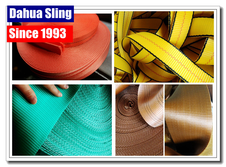 Eye & Eye Twist Type Flat Web Slings For Lifting , Pallet Lifting Slings With Tuff Tag