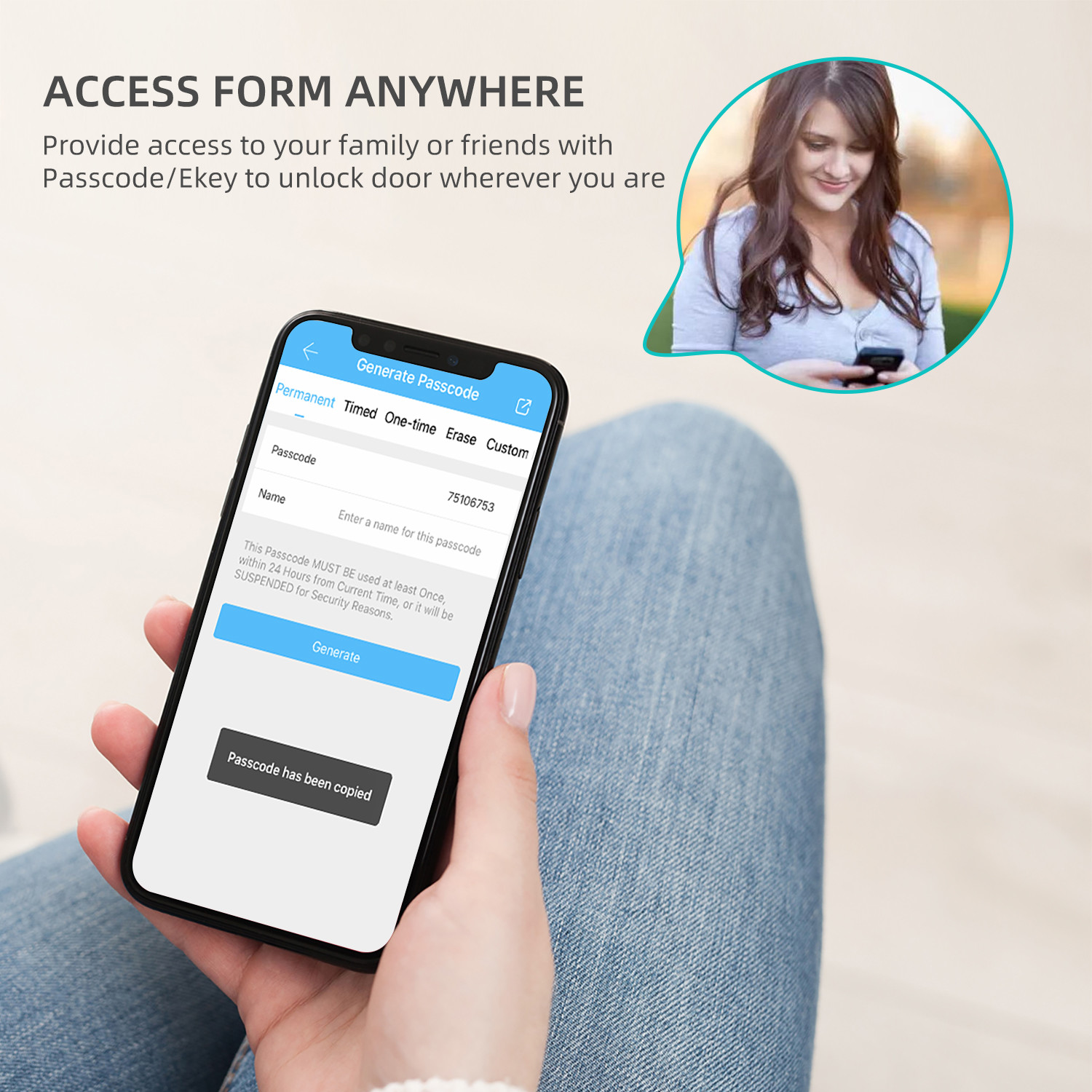 Slim Type Aluminum Alloy TTlock Electronic Smart Door Locks for Apartment Home Office