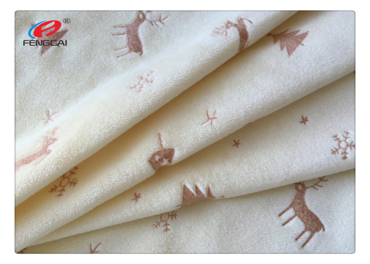 100% Polyester Soft Minky Plush Fabric Cute Printed For Blankets